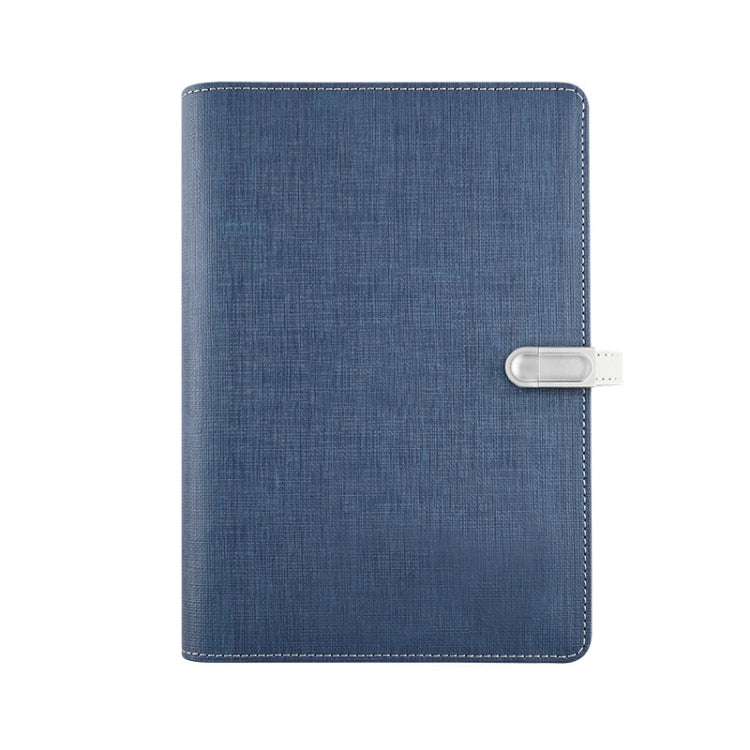 A5 Three-Dimensional Leather Pattern Notebook Set With 16GB U Disk, Specification: U Disk Style(Navy Blue) - Notebooks by buy2fix | Online Shopping UK | buy2fix