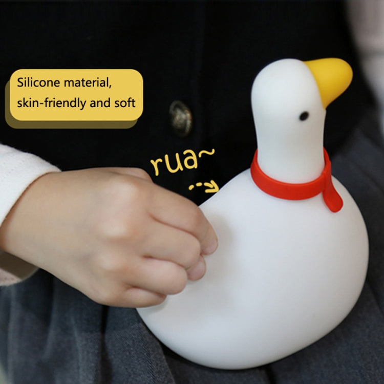 F-L-04 Children Bedside Silicone Swing Goose USB Night Light(White) - Night Lights by buy2fix | Online Shopping UK | buy2fix