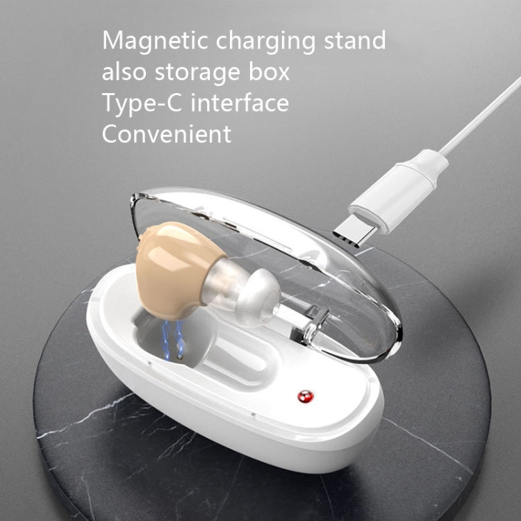 Elderly Sound Amplifier Portable Ear Canal Rechargeable Hearing Aid, Specification: US Plug(Skin Color) - Hearing Aids by buy2fix | Online Shopping UK | buy2fix