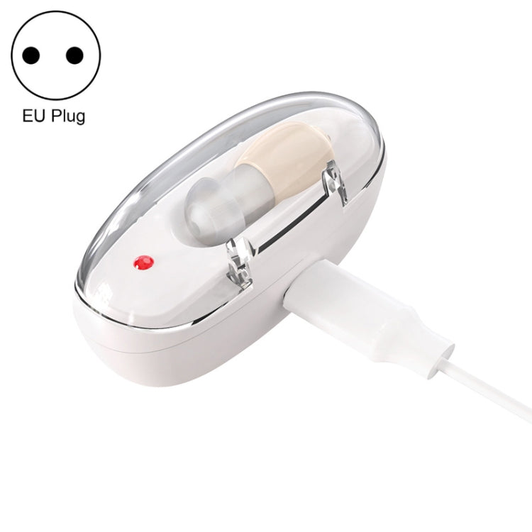 Elderly Sound Amplifier Portable Ear Canal Rechargeable Hearing Aid, Specification: EU Plug(Skin Color) - Hearing Aids by buy2fix | Online Shopping UK | buy2fix