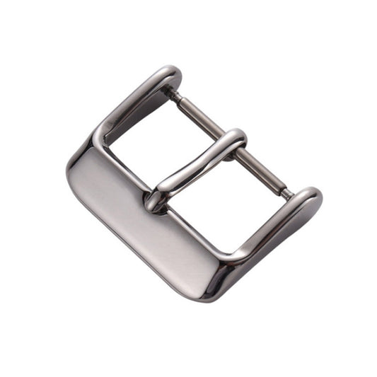 5pcs IP Plated Stainless Steel Pin Buckle Watch Accessories, Color: Silver 12mm - Watch Accessories & Parts by buy2fix | Online Shopping UK | buy2fix