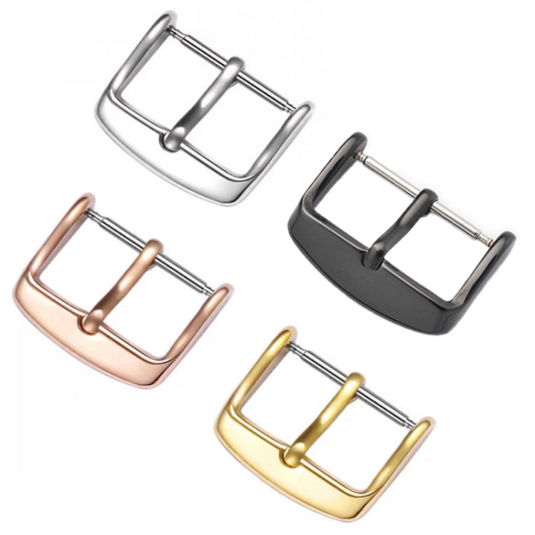 5pcs IP Plated Stainless Steel Pin Buckle Watch Accessories, Color: Silver 22mm - Watch Accessories & Parts by buy2fix | Online Shopping UK | buy2fix