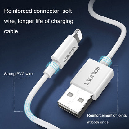 ROMOSS CB12 2.4A Mobile Phone USB Charging Data Cable for iPhone, Length: 1m - Normal Style Cable by ROMOSS | Online Shopping UK | buy2fix