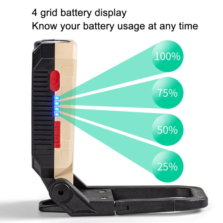 E-SMARTER COB Work Light USB Emergency Flashlight Maintenance Lamp, Style: W598A 8 Hole - Camping Lighting by E-SMARTER | Online Shopping UK | buy2fix