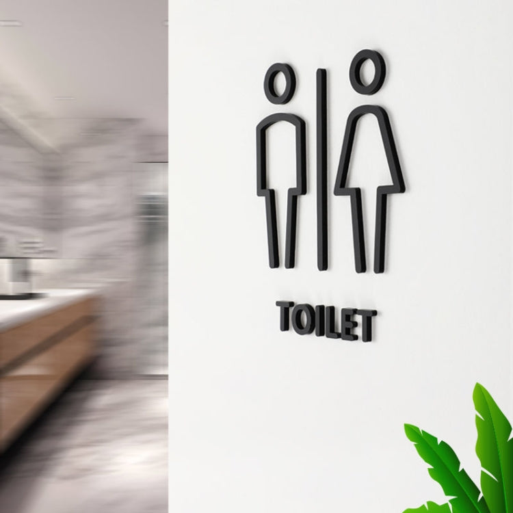 19 x 14cm Personalized Restroom Sign WC Sign Toilet Sign,Style: Triangle-Porcelain White Public - Ornaments by buy2fix | Online Shopping UK | buy2fix