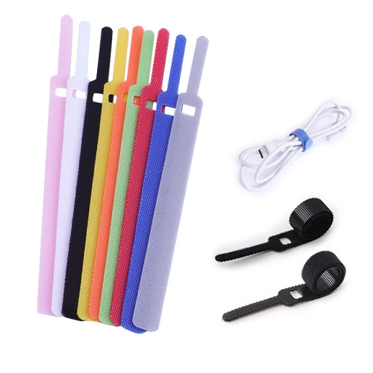 50 PCS Needle Shape Self-adhesive Data Cable Organizer Colorful Bundles 12 x 115mm(Black) - Cable Organizer by buy2fix | Online Shopping UK | buy2fix