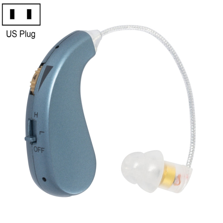 Portable Rechargeable Invisible Hearing Aid US Plug(Blue) - Hearing Aids by buy2fix | Online Shopping UK | buy2fix