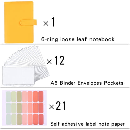 A6 Macaron Notebook PU Loose-leaf Cash Budget Handbook(Pink) - Notebooks by buy2fix | Online Shopping UK | buy2fix