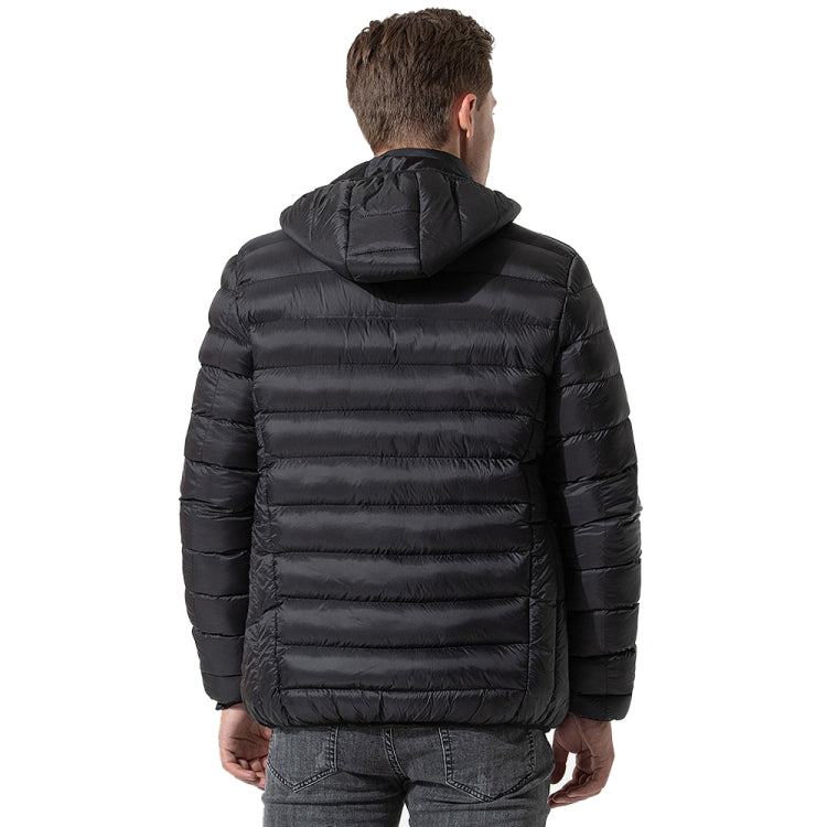 4 Zone Black  USB Winter Electric Heated Jacket Warm Thermal Jacket, Size: L - Down Jackets by buy2fix | Online Shopping UK | buy2fix