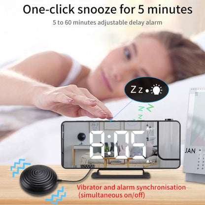 Mirror Projection Clock 2 Groups Alarm Mode with Vibrator(TS-9211) - Alarm Clocks by buy2fix | Online Shopping UK | buy2fix