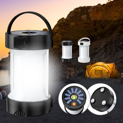 Camping Lantern Outdoor Solar Emergency Lights Multifunctional Tent Light(Hourglass Black) - Camping Lighting by buy2fix | Online Shopping UK | buy2fix