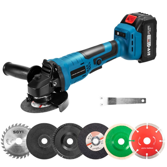 HILDA 21V Brushless Angle Grinder Lithium Cutting Machine, Model: 1 Battery+1 Charger EU Plug - Abrasive Tools & Accessories by HILDA | Online Shopping UK | buy2fix