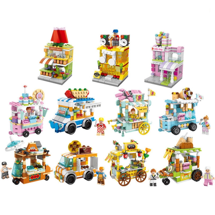 LELE BROTHER Children Assembling Mini City Street Scene Building Blocks, Style: 8613-2 Octopus Dumpling Car - Building Blocks by LELE BROTHER | Online Shopping UK | buy2fix