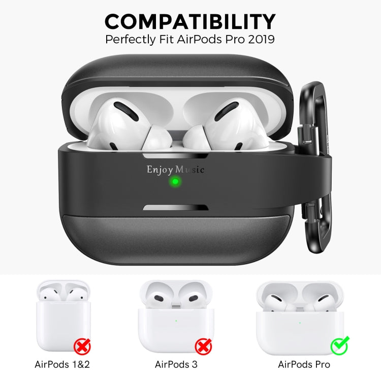 AhaStyle WG75-PRO For AirPods Pro Split TPU+Aluminum Alloy Combination Protective Cover(Gray) - For AirPods Pro by AhaStyle | Online Shopping UK | buy2fix