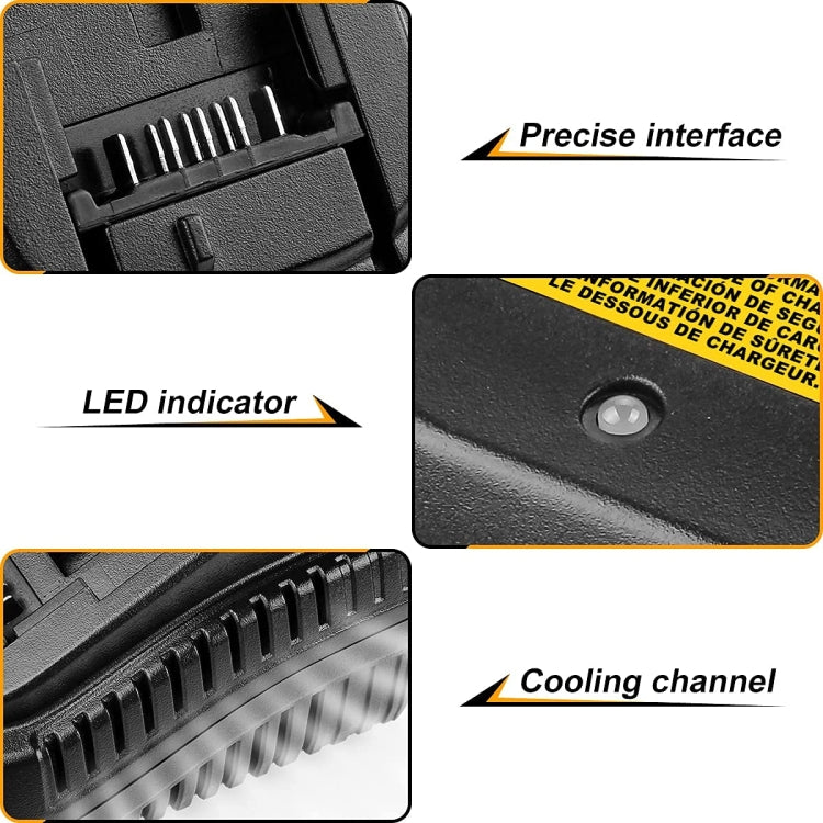 DCB118 For Dewalt 12V-20V Electric Tool Battery Charger, Plug: AU (Black) - Electric Saws & Accessories by buy2fix | Online Shopping UK | buy2fix