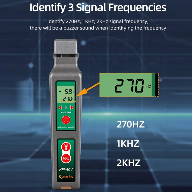 Komshine Fiber Optic Identifier Optical Cable Signal Direction Identifier With VFL Red Light 10mW(KFI-40V) - Fiber Optic Test Pen by Komshine | Online Shopping UK | buy2fix