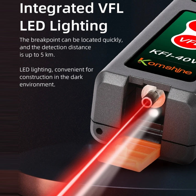 Komshine Fiber Optic Identifier Optical Cable Signal Direction Identifier With VFL Red Light 10mW(KFI-40V) - Fiber Optic Test Pen by Komshine | Online Shopping UK | buy2fix