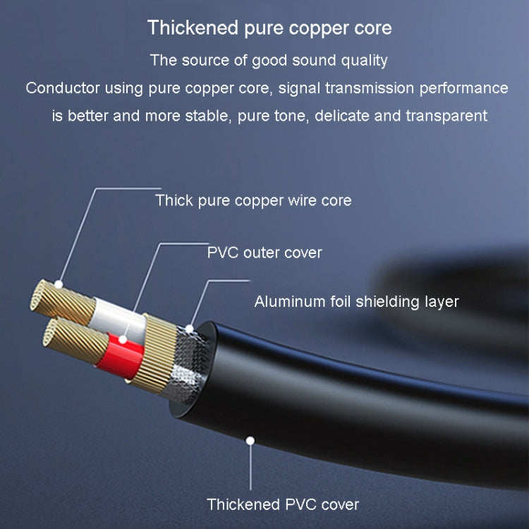 JINGHUA 3.5mm To Dual 6.5mm Audio Cable 1 In 2 Dual Channel Mixer Amplifier Audio Cable, Length: 3m - Aux Cable by JINGHUA | Online Shopping UK | buy2fix