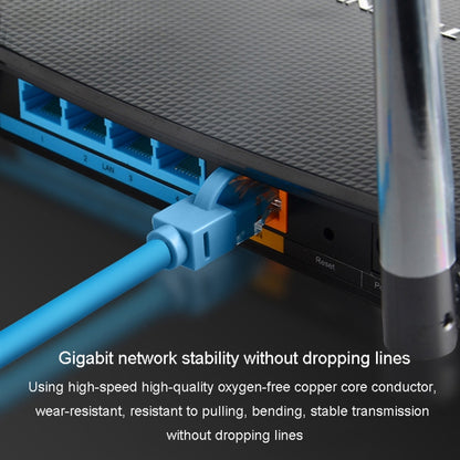 JINGHUA Category 6 Gigabit Double Shielded Router Computer Project All Copper Network Cable, Size: 3M(Blue) - Lan Cable and Tools by JINGHUA | Online Shopping UK | buy2fix