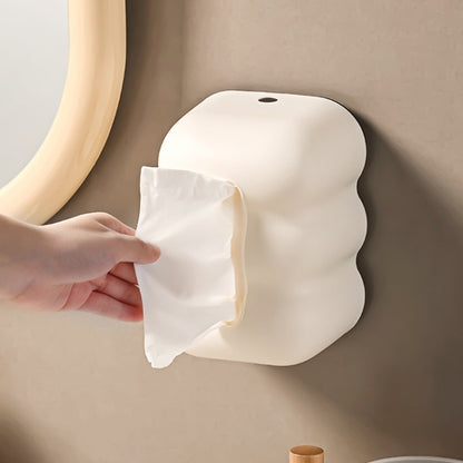 Cloud Tissue Box Tabletop Cream Style Wall Hanging Plastic Napkins Holder(White) - Storage Boxes by buy2fix | Online Shopping UK | buy2fix