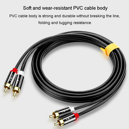 JINGHUA 2RCA Double Lotus Plug Audio Cable Left/Right Channel Stereo Amplifier Connection Wire, Length: 3m - RCA Cable by JINGHUA | Online Shopping UK | buy2fix