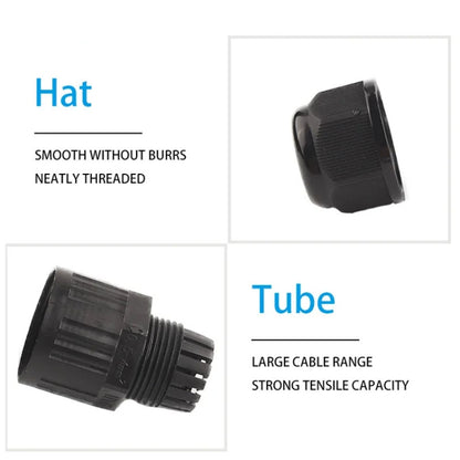 Outdoor T-Wire Terminal Block Five Pole Male And Female Docking Waterproof Connector(Black) - Connector & Plug by buy2fix | Online Shopping UK | buy2fix