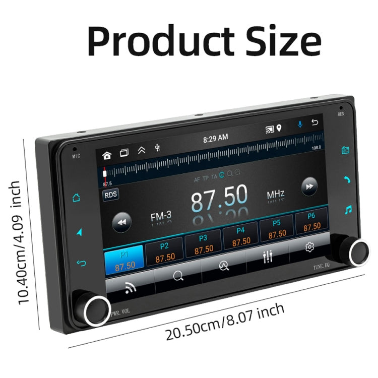 For Toyota Corolla Cars 7 Inch 2.5D Screen Android Navigation Bluetooth FM Radio(1+32G) - Car MP3 & MP4 & MP5 by buy2fix | Online Shopping UK | buy2fix