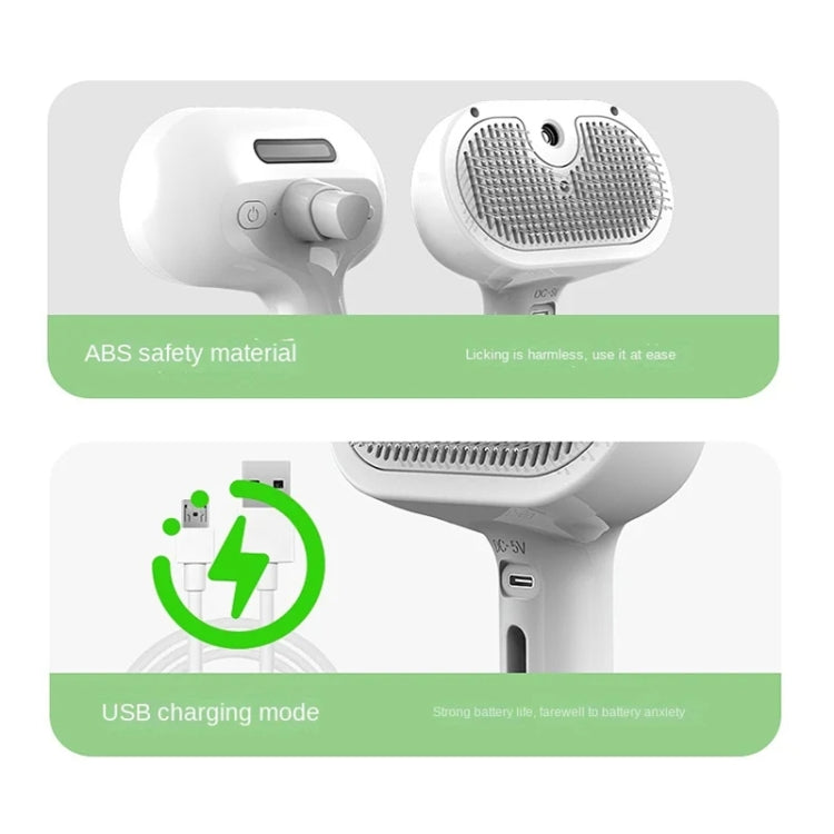 RK56 USB Charging Spray Pet Grooming Comb Cat and Dog Hair Removal Tool Pet Products(Green) - Brushes & Combs by buy2fix | Online Shopping UK | buy2fix