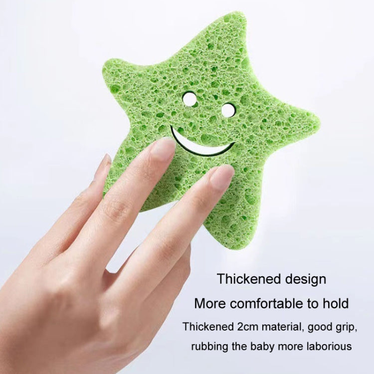 Baby Bathing Wood Pulp Sponge Cute Cartoon Soft Bath Sponge Bath Scrubber, Model: Little Star - Bath Brushes & Sponges by buy2fix | Online Shopping UK | buy2fix