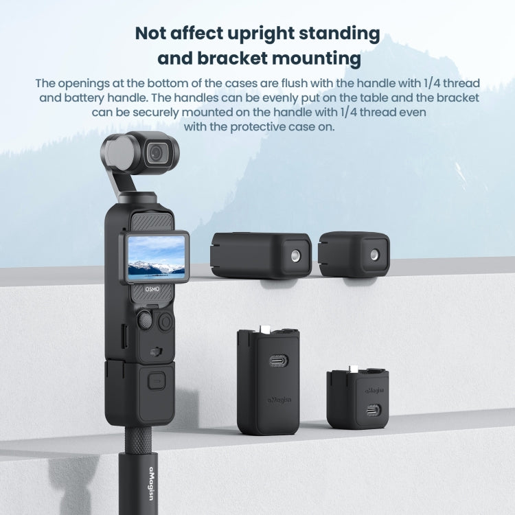 For DJI Osmo Pocket 3 AMagisn Silicone Protection Case Movement Camera Accessories, Style: 7 In 1 Black - Case & Bags by aMagisn | Online Shopping UK | buy2fix