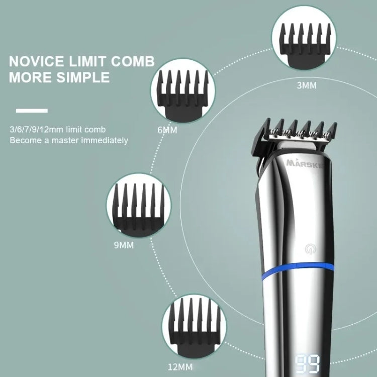MARSKE 6 In 1 Hair Clipper Grooming Set Rechargeable Razor Carving Nose Hair Trimmer EU Plug - Electric Shavers by MARSKE | Online Shopping UK | buy2fix