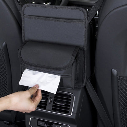 Car Seat Storage Mesh Pocket Hanging Storage Bag Tissue Box, Color: H9160 Black - Stowing Tidying by buy2fix | Online Shopping UK | buy2fix