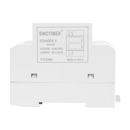 SINOTIMER SDM003-F 4 Digits Display DIN-Rail Single Phase AC Dual Display Voltage And Current Meter - Current & Voltage Tester by SINOTIMER | Online Shopping UK | buy2fix