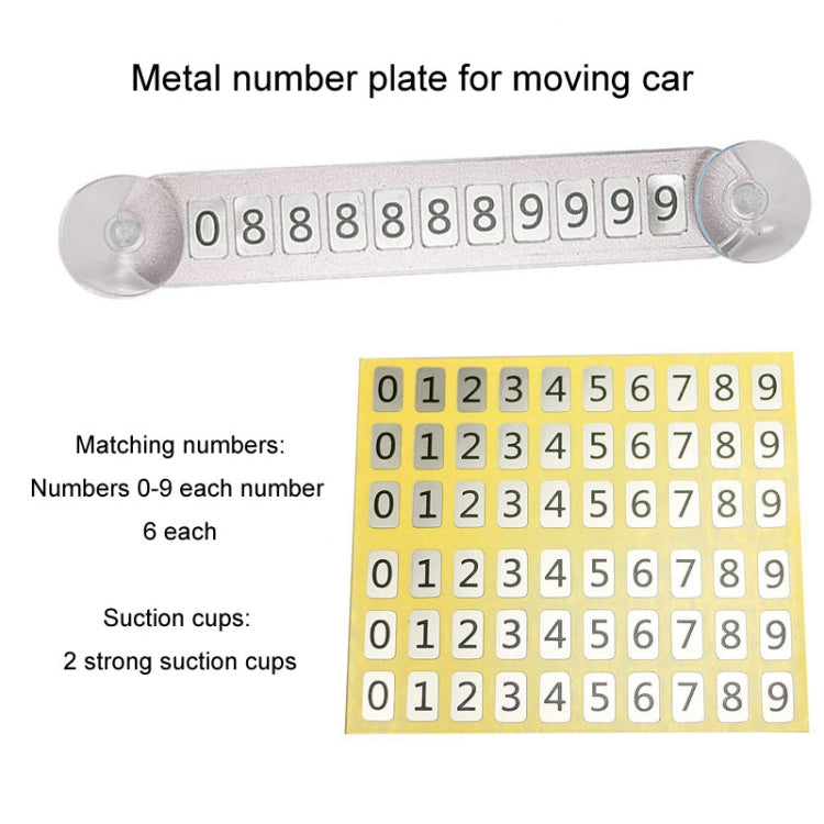 Parking Number Plate Aluminum Alloy Lightweight Simple Temporary Parking Plate(Grey) - Parking Card by buy2fix | Online Shopping UK | buy2fix