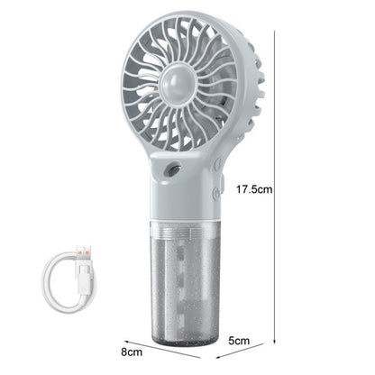 USB Rechargeable Handheld Misting Fan Portable Hydration Electrical Fan(Grey) - Electric Fans by buy2fix | Online Shopping UK | buy2fix