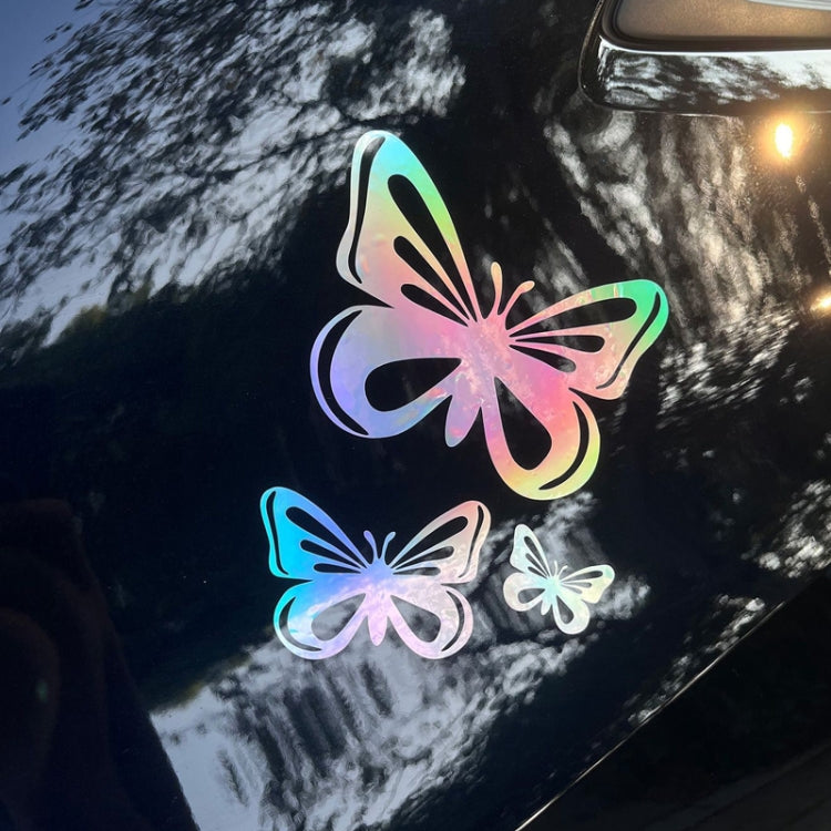 3pcs /Set Butterfly Hollow Car Scratch Decorative Fuel Tank Cap Sticker(Black) - Decorative Sticker by buy2fix | Online Shopping UK | buy2fix