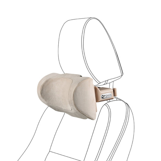 Vehicle Sleeping Pillow Passenger Rear Headrest Neck Protection Seat Side Rest Occupancy Pillow(Light Beige) - Seat Accessories by buy2fix | Online Shopping UK | buy2fix