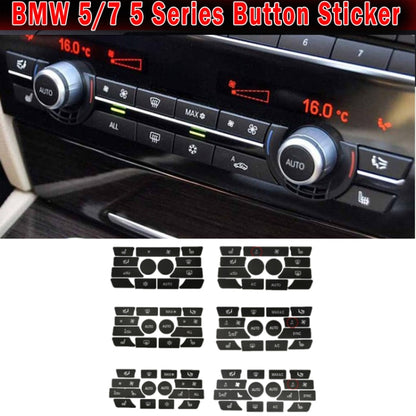 For BMW 5 Series/7 Series/X5/C6/F10/F01/F15 Air Conditioning Button Repair Sticker, Style: B 14pcs No OFF - Decorative Sticker by buy2fix | Online Shopping UK | buy2fix