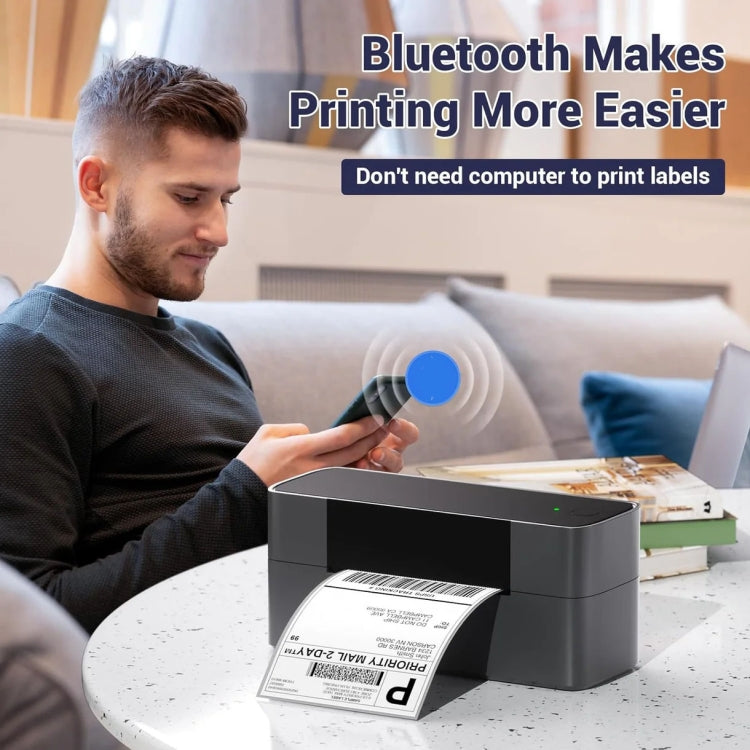 Phomemo PM245-BT Bluetooth Shipping Label Printer Support Labels Width  1- 4.6 Inch(UK Plug) - Printer by Phomemo | Online Shopping UK | buy2fix