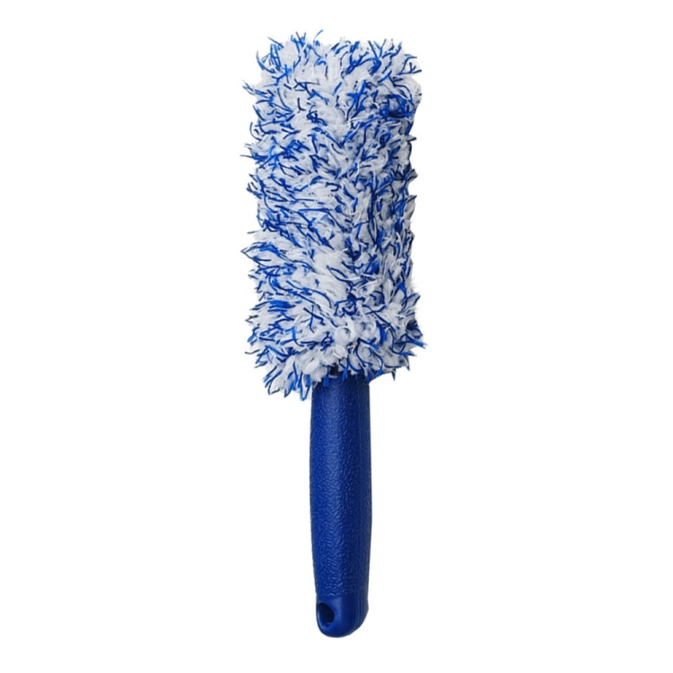 30cm Microfiber Long-handled Plush Tire Cleaning Brush(Blue White) - Car washing supplies by buy2fix | Online Shopping UK | buy2fix