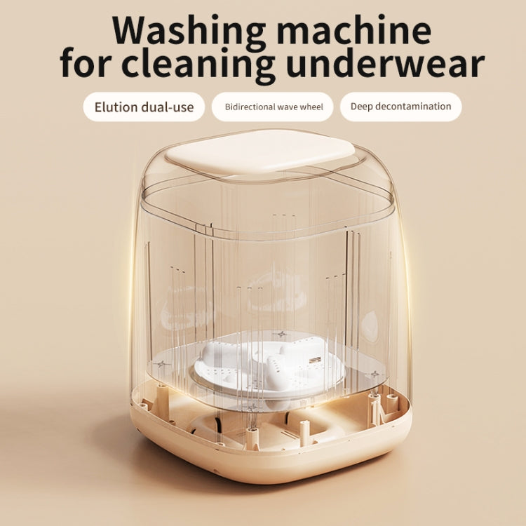 Small Household Portable Underwear Washing Machine, Size: EU Plug(Milk Yellow) - Washing Machines & Accessories by buy2fix | Online Shopping UK | buy2fix