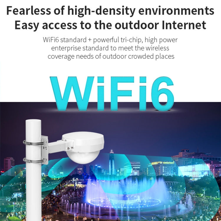 COMFAST WA933 Wi-Fi6  3000Mbps Outdoor Access Point Dual Band Waterproof Wireless Router Support VLAN(UK Plug) - Broadband Amplifiers by COMFAST | Online Shopping UK | buy2fix