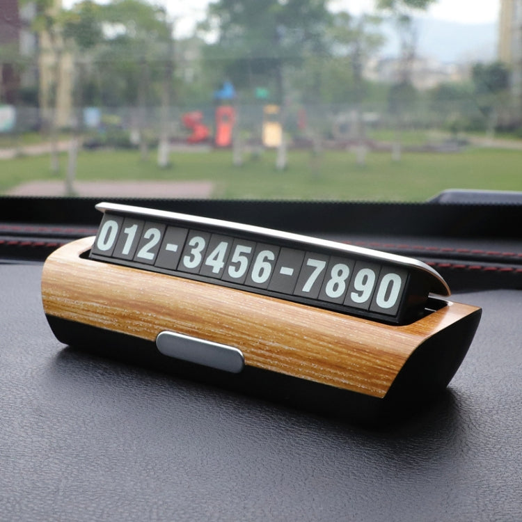 Hidden Luminous Temporary Parking Sign With Car Number, Color: Imitation Wood Grain - Parking Card by buy2fix | Online Shopping UK | buy2fix
