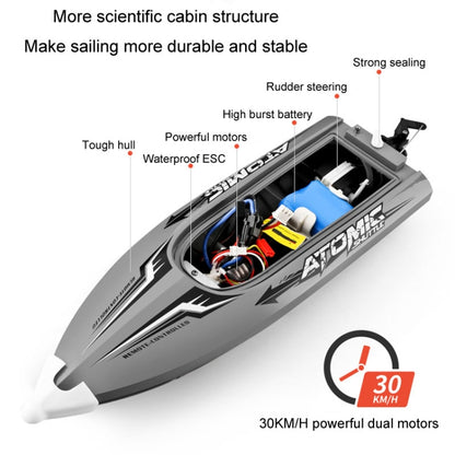 EB02 2.4G Wireless RC Boat Circulating Water-Cooled High-Speed Speedboat Racing Boat Model Toy(Orange) - RC Boats by buy2fix | Online Shopping UK | buy2fix