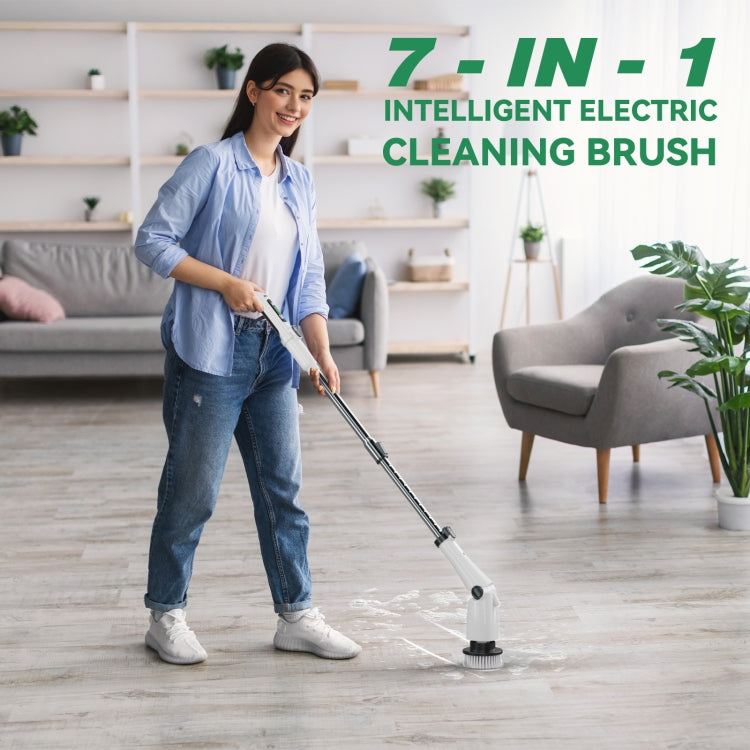 Multifunctional Long and Short Dual Purpose Electric Cleaning Brush Kitchen Bathroom Window Floor Brush(Black) - Sponges, Cloths & Brushes by buy2fix | Online Shopping UK | buy2fix