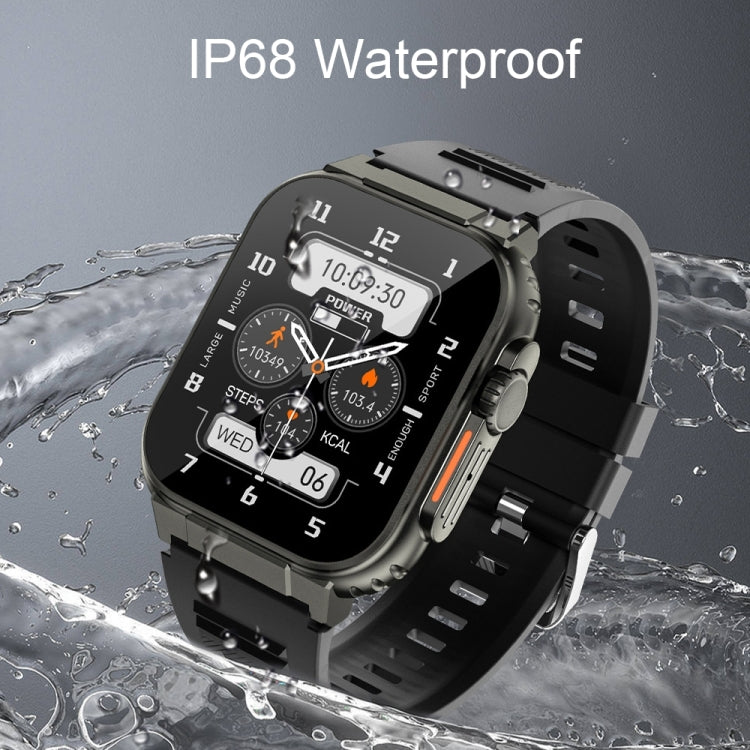 A70 1.96 Inch Health Monitoring Multifunctional IP68 Waterproof Bluetooth Call Smart Watch(Silver Steel) - Smart Watches by buy2fix | Online Shopping UK | buy2fix