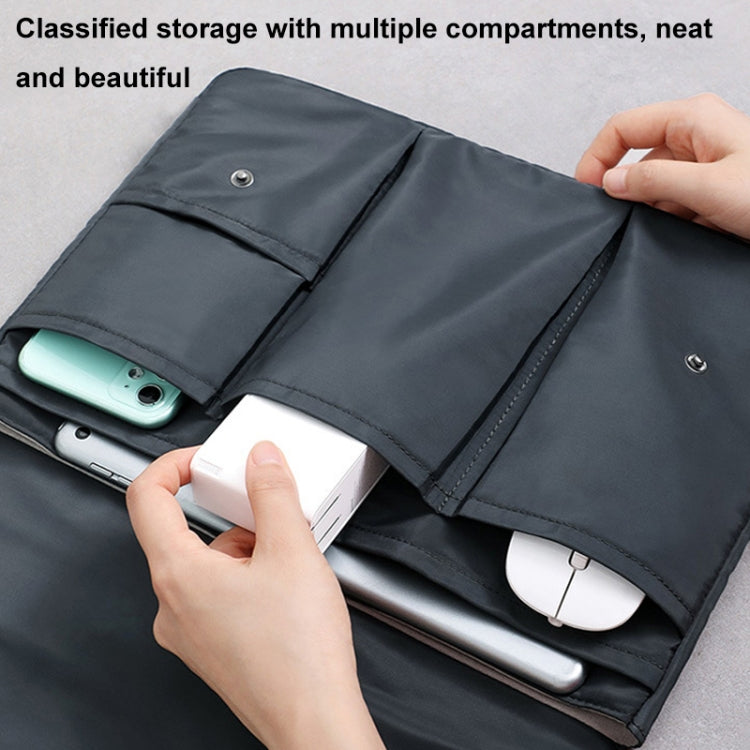 Multi-layer Waterproof and Shock-absorbing Laptop Sleeve Laptop Storage Bag, Size: 14 inch(Black) - 14.1 inch by buy2fix | Online Shopping UK | buy2fix