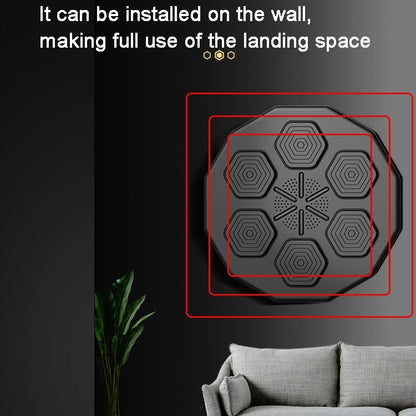 Bluetooth Intelligent Music Boxing Trainer Wall Mounted Electronic Boxing Practice With Adult Black Gloves - Boxing by buy2fix | Online Shopping UK | buy2fix