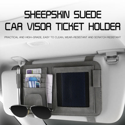 Car Sun Visor Bill Holder Glasses Clip Storage Bag(Black) - Sunglasses & Glasses Clips by buy2fix | Online Shopping UK | buy2fix