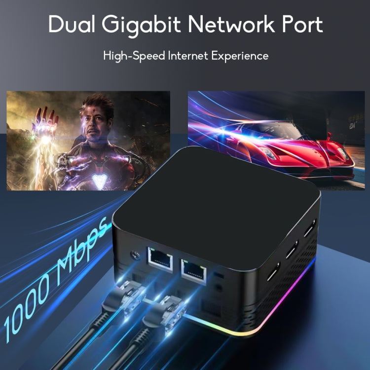 T9 Plus N100 DDR5 16G+1TB EU Plug 12th Alder Lake Dual Gigabit LAN+3 HDMI 4K HD Pocket Mini PC - Windows Mini PCs by buy2fix | Online Shopping UK | buy2fix